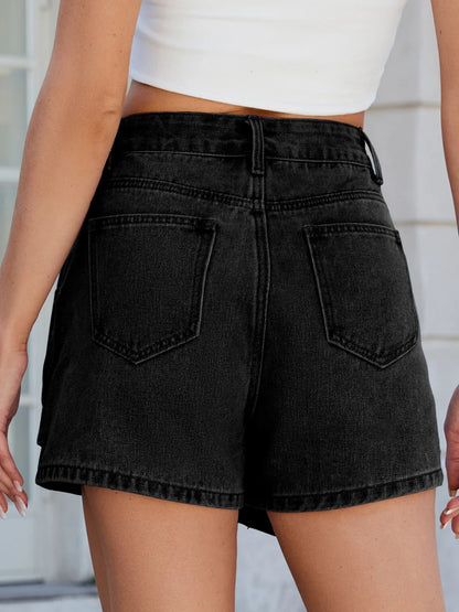 Asymmetrical Jean Skort