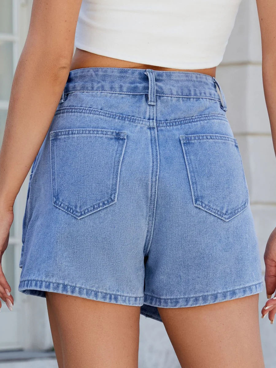 Asymmetrical Jean Skort